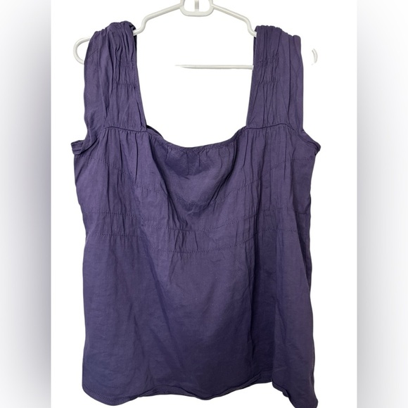 Theory Shirt Womens Tank Top Purple Angie Linen Lightweight - Picture 1 of 5